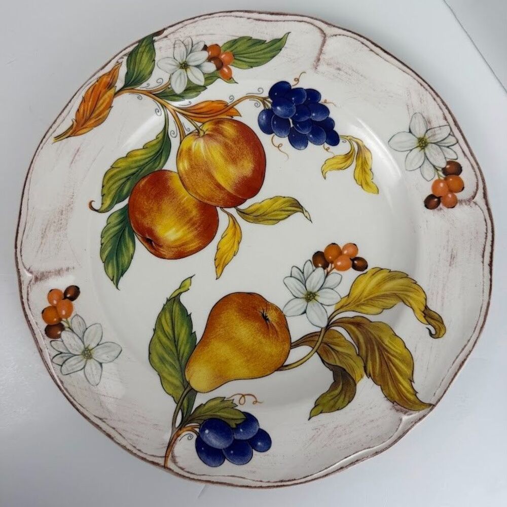 Two Sur La Table Frutta Dinner Plates, Made in Italy, Still w Original Tag - Picture 5 of 8